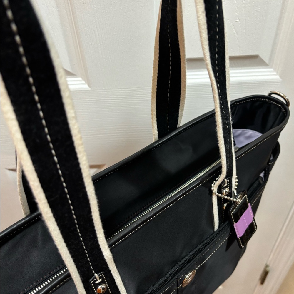 Coach L0894-F13331 Hamptons Weekend Black Nylon XL Multifunction Tote/Baby Bag - Picture 16 of 16